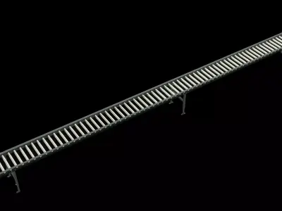 Horizontal Rollers Conveyor 3D model