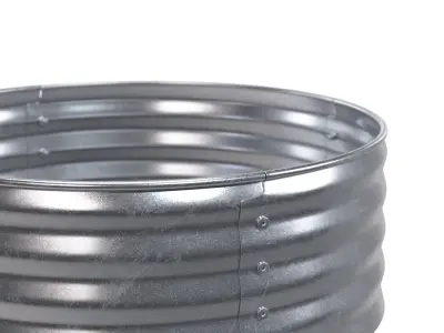 Backyard Creations 36 In Galvanized Steel Fire Ring  PBR 3D model