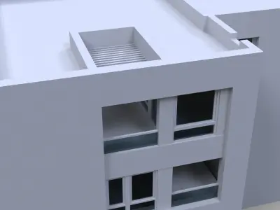 Modern Building Low-poly 3D model order