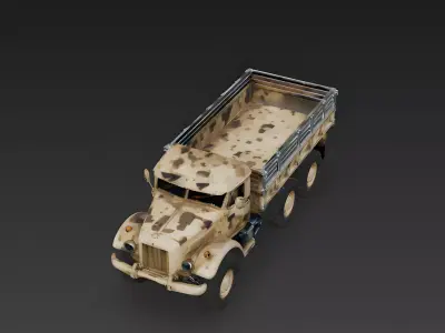 Modern Heavy Military Transport Truck 3D Model Low-poly 3D model