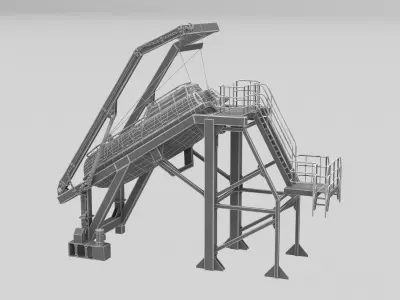 Freefall lifeboat 3D model