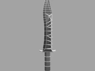 Tactical Knife Free low-poly 3D model order