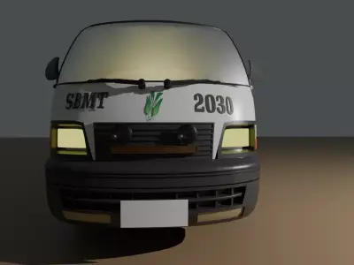 A BUS  Free low-poly 3D model