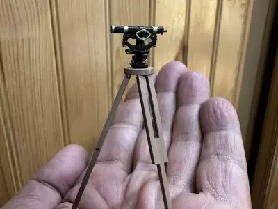 Telescopic Alidade and Tripod 3D print model