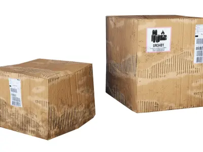cardboard Box Low-poly 3D model buy