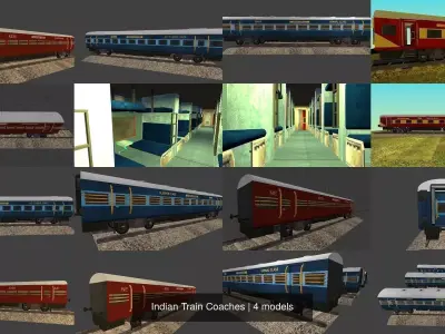 Indian Train Coaches 3D Model Pack