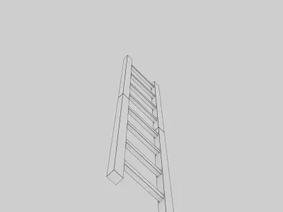 Wooden Ladder Free low-poly 3D model