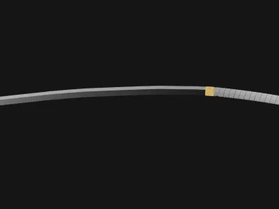 Simple Low-Poly Japanese Odachi  Low-poly 3D model