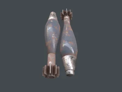 Mortar Projectile 60mm 3D model buy