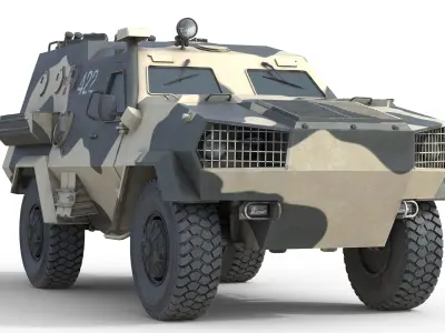Dozor B Infantry mobility vehicle Low-poly 3D model