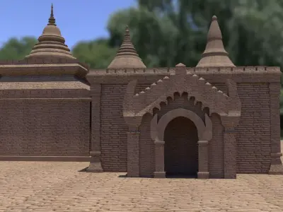 Bagan Budha temple  Low-poly 3D model