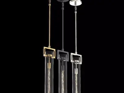 Machinist Glass Cylinder Pendant 3D model