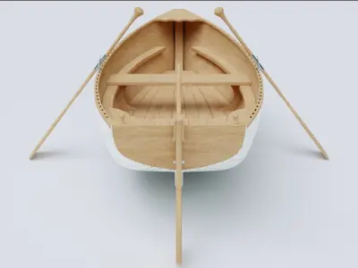 Wooden Boat 3d Model 3D model