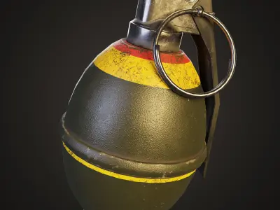 Frag Grenade Collection Low-poly 3D model