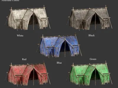 Medieval Collection Crude Campsite 3D Model Pack