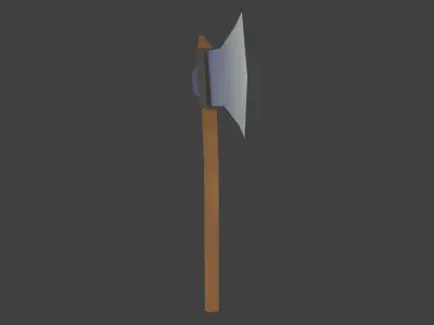 Simple Axe with Basic Texture Low-poly 3D model