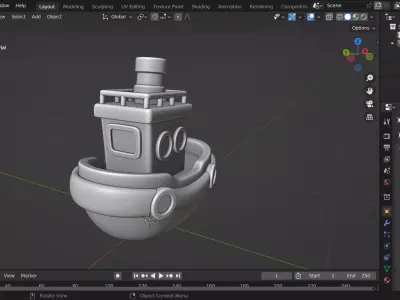 Miniature Tugboat  3D print model