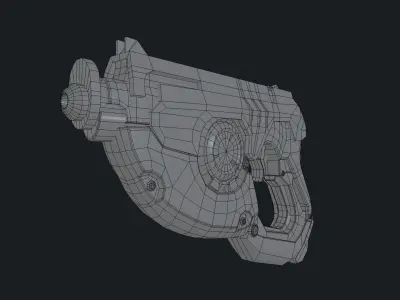 Tracer guns from Overwatch Low-poly 3D model