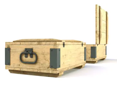 Military Box Low-poly 3D model purchase