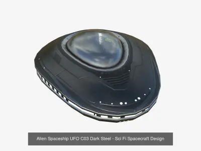 10 Alien Spaceship UFO C Collection - Sci Fi Spacecraft Design 3D Model Pack