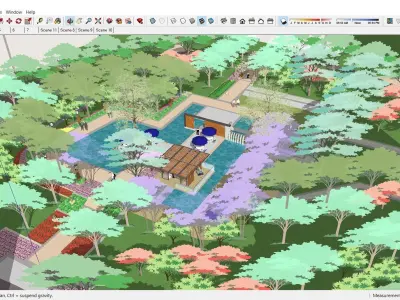 Sketchup Landscape Park 186 3D model