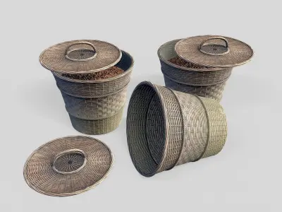 Basket 12 Low-poly 3D model