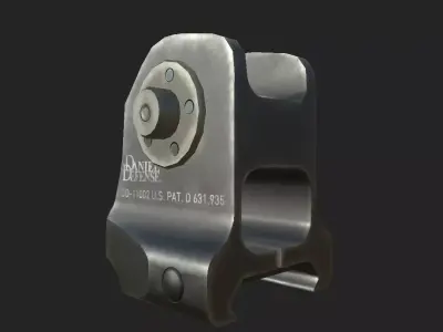 Daniel Defense Rear Fixed Iron Sight Low-poly 3D model