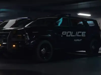 Police SUV Vehicle 3D model