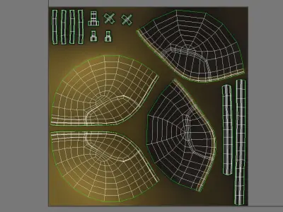 Combat Helmet Low-poly 3D model