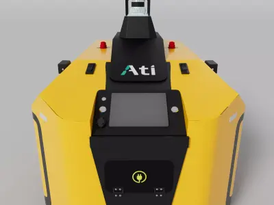 Sherpa 10k industrial vehicle package carrier Low-poly 3D model