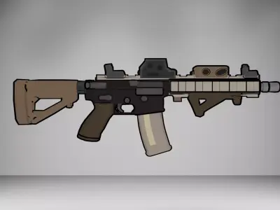 M4 carbine Low-poly 3D model purchase