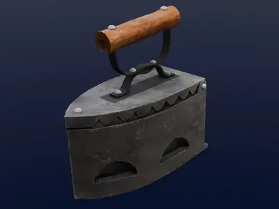 Iron Box 3D Model  Low-poly 3D model