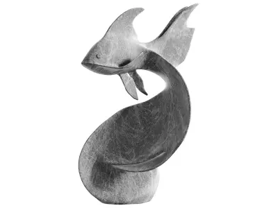 Modern Abstract Fish Sculpture 3D model