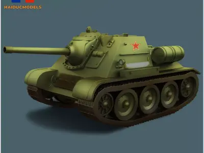 SU-85 Toon Tank  3D print model STL 3D print model
