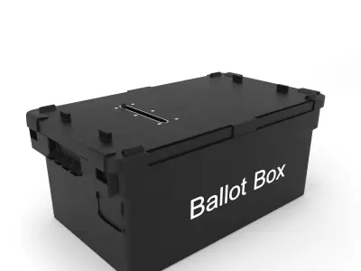 modern ballot box  Low-poly 3D model