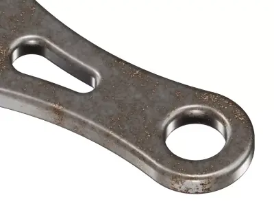 Rusty Crank Arm Bracket 3D model by akcad