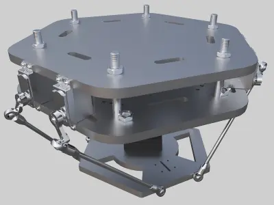 6-DOF parallel robot 3D model