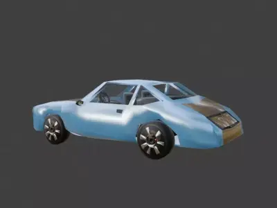 Low Poly City Car GAME READY Low-poly 3D model