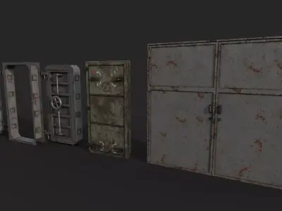 Hermetic Doors and Gate Free low-poly 3D model