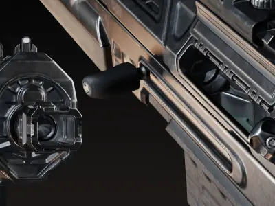 Rifle gun Low-poly 3D model