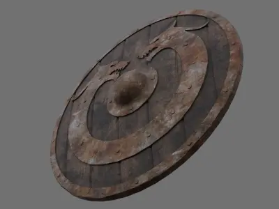 Shield 1B Low-poly 3D model