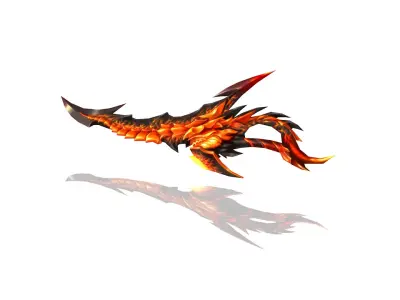 Infernal Sword Low-poly 3D model