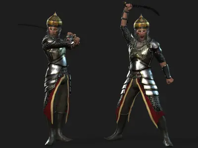 Salahuddin High quality character full Rigged and Animated  3D model