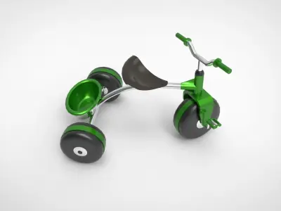 Kids Bicycle Low-poly 3D model buy