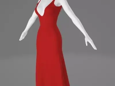 Woman Clothing A-Pose 522 Low-poly 3D model