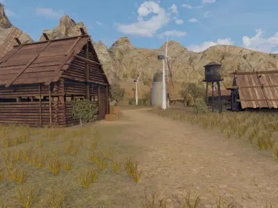 Windmill Village 3D model