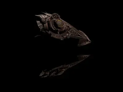 Steampunk Shield 3D model