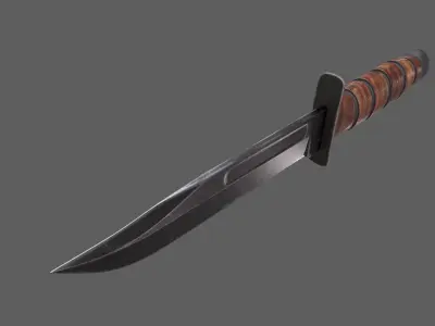 Ka Bar Knife Low-poly 3D model