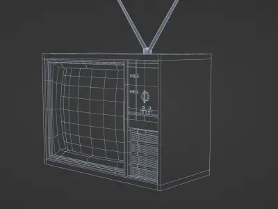 CRT TV Free low-poly 3D model