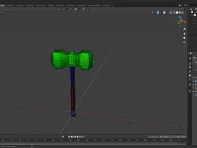 3D GAME ASSET battle MOLOT Low-poly 3D model